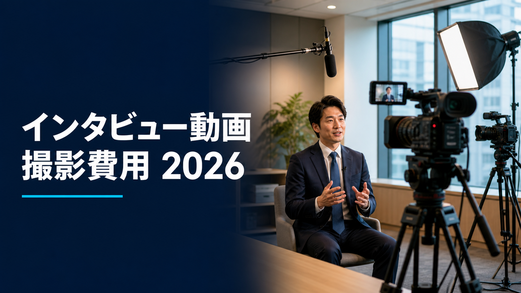 企業インタビュー動画の撮影現場と撮影費用2026の文字